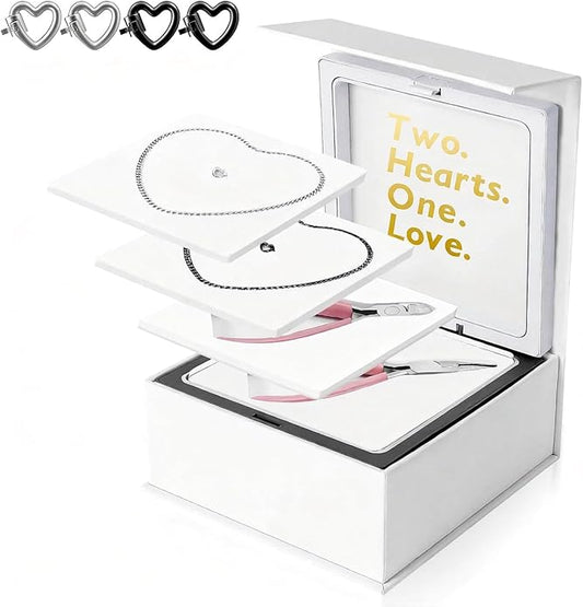 Permanent Bracelet Kit, DIY Bracelet Making Kit for Couples & Friendship Bracelets, Ideal Gift for Christmas, Anniversary, Valentine’s Day & Date Night Activity | His and Her Bracelets