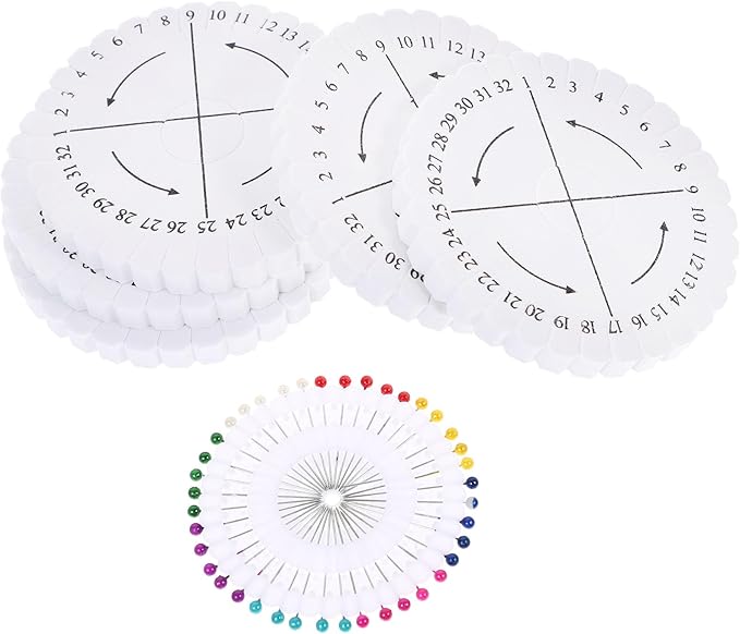 jojofuny 5pcs Kumihimo Disk: Japanese Braiding Disk Set with Positioning Pins - Weaving Plate Friendship Bracelet Disc for Beading Braided Cord Disc Jewelry Making Kit