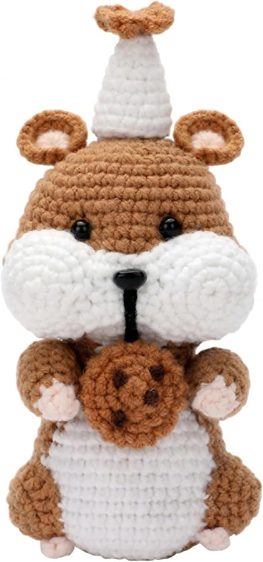 Kovarela Beginners Crochet Kit with Simple Crochet Yarn Yarn - with Step-by-Step Video Tutorials (Hamster)