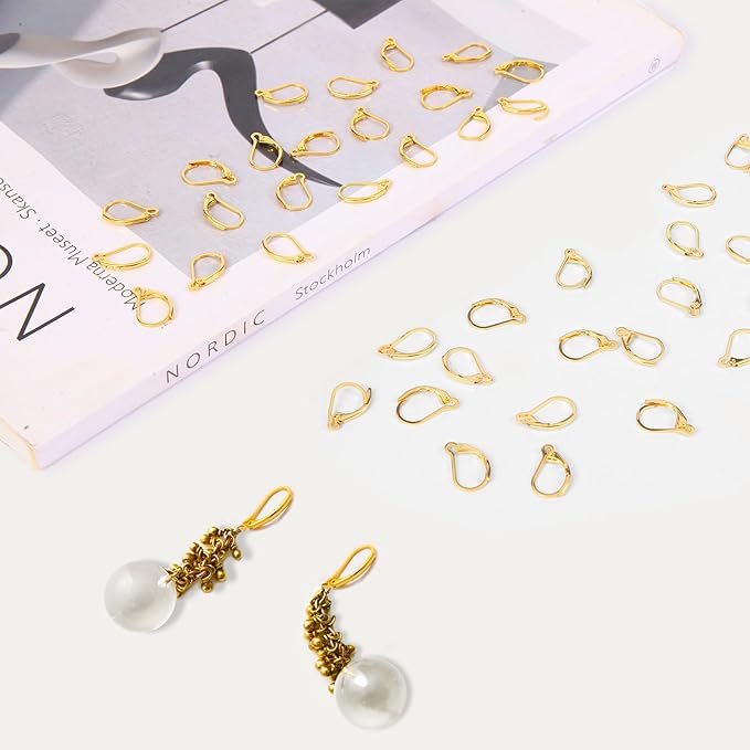 yaugkh 18k gold filled leverback french ear hooks hypoallergenic tarnish resistant dangle findings for jewelry making supplies