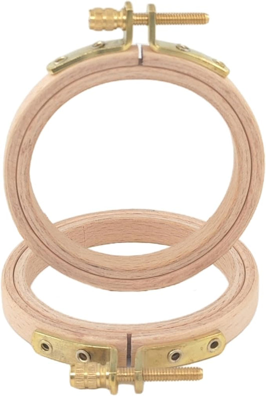 maker susan 2.75" wood embroidery hoop, round beechwood cross stitch hoop with adjustment brass screw, cross stitch hoops and frames, suitable for embroidery, craft sewing (2.75 inch)