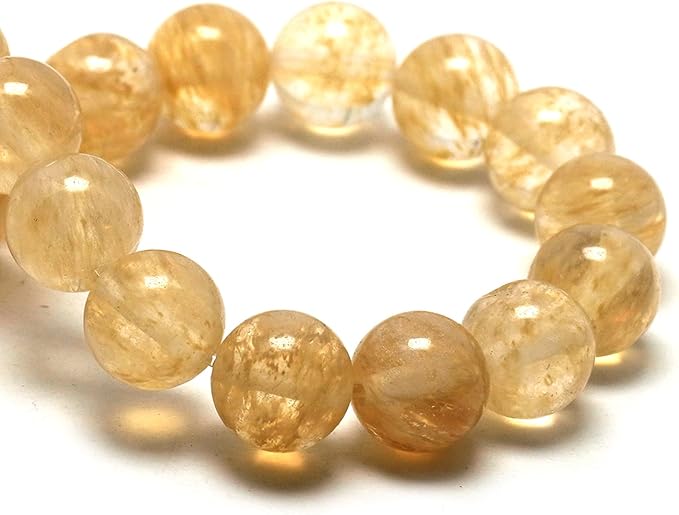 Fused Quartz Stone Beads Gemstone Beads for Jewelry Making - 8mm Round Loose Beads for Bracelets(44-47pcs, Smoky Crystal)