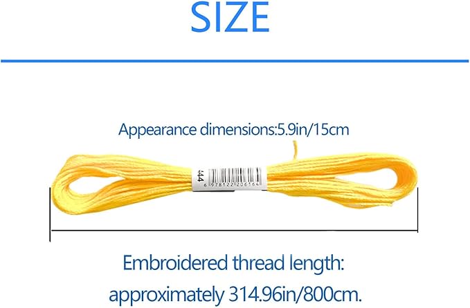 36 Colors Embroidery Thread Set with DMC Codes - Premium Cotton Sewing Floss for Cross Stitch, 8m per Skein, Ideal for Variety of Needlecraft Projects