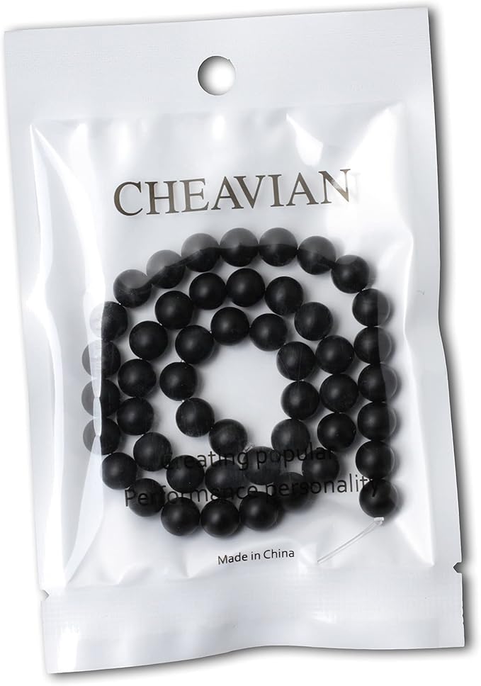 45PCS 8mm Natural Matte Black Onyx Round Loose Beads DIY Bracelet Necklace Materials 1 Strand 15"