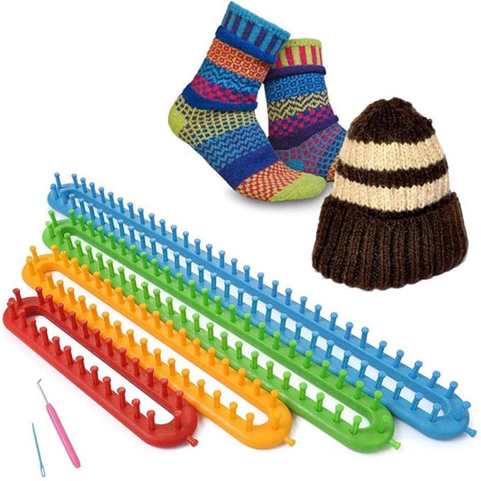 JapanAmStore Long Knitting Loom Set DIY Knitting Loom for Scarf Sweater Shawl Knitter Weaving Tool (S/M/L/XL)