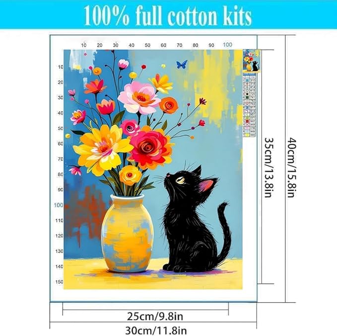 Colorful Lightning Stamped Cross Stitch Kits for Beginners Adults, Dimensions Needlepoint Art Crafts,Counted Cross Stitch Kits Embroidery Kits for Beginners Adults for Home Decor 11.8X15.7inch