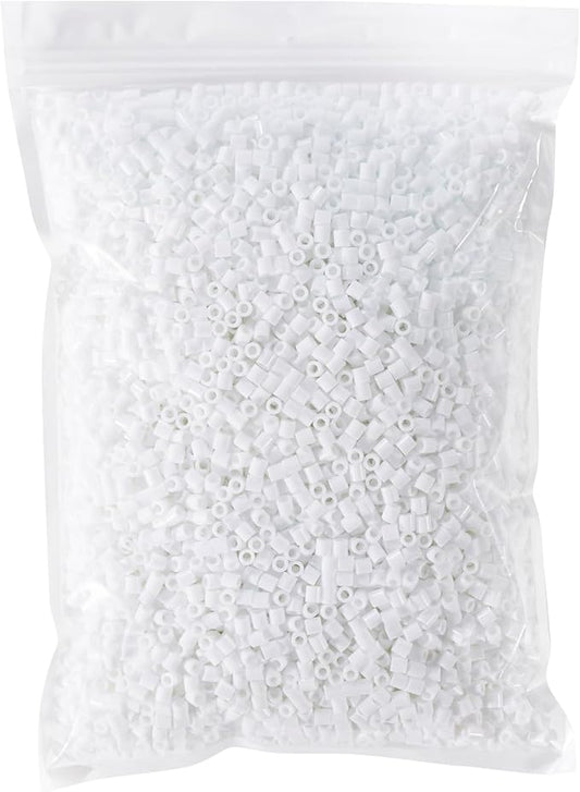 tcthbc fuse beads 6000 pieces 5mm white melty iron beads compatible with perler and hama