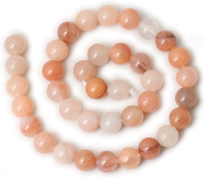 cheavian 35pcs 10mm natural pink aventurine round loose beads for jewelry making diy bracelet necklace materials 1 strand 15"