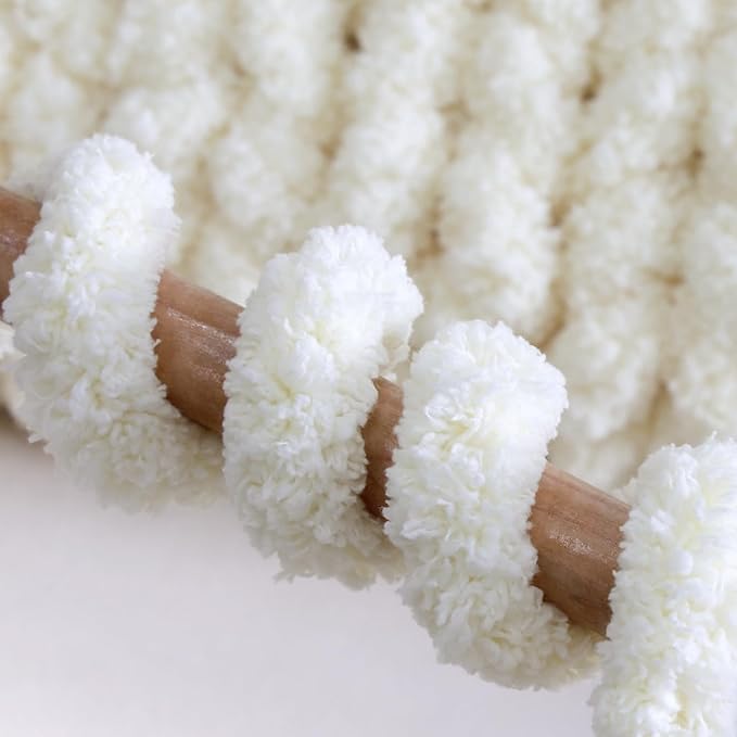 Jumbo Chenille Chunky Yarn for Crocheting - Super Bulky Fluffy Chunky Yarn for Hand Knitting - Extra Thick Soft Blanket Big Yarn 2 Jumbo Pack (27yds,8 oz Each Skein)