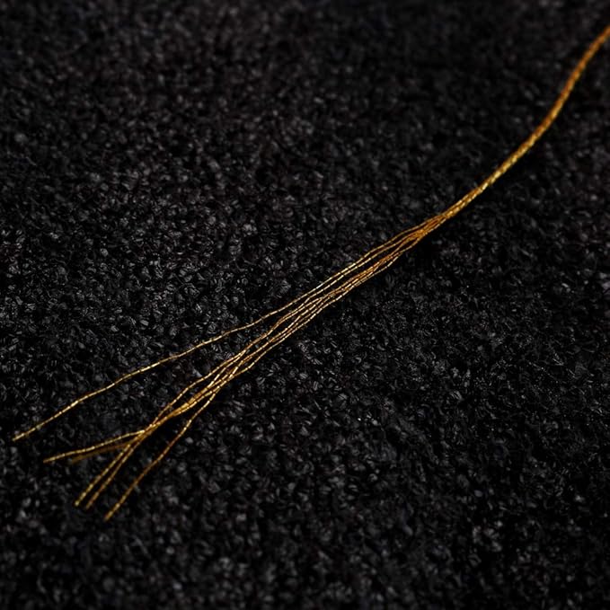 Pengxiaomei 218 Yards/656 Feet Metallic Cord Gold Twine, 2 Spool Gold Thread String for Bracelet Making Jewelry Making Thread Gold Craft String Tinsel String Craft Making Cord(0.5mm)
