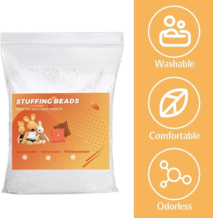1.77lb Stuffing Beads, Weight Craft Rubber Filler Beads for Weighted Stuffed Animal - 800g