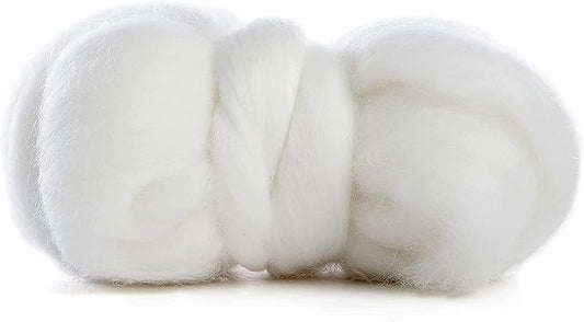 Revolution Fibers Merino Wool Roving | Premium Combed Wool Top | 22 Micron, Perfect for Felting Projects, Spinning, Wall Hangings and Tapestry (Lightning)