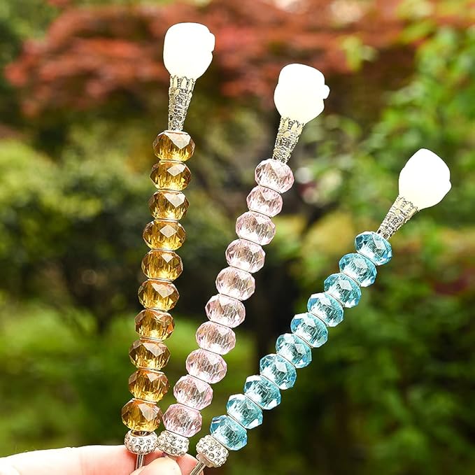 AIPRIDY 100Pcs 15x11mm Painting Murano Large Hole Glass Beads Mix Color with Silver Brass Cores European Charm fit Bracelet Necklace (Faceted)