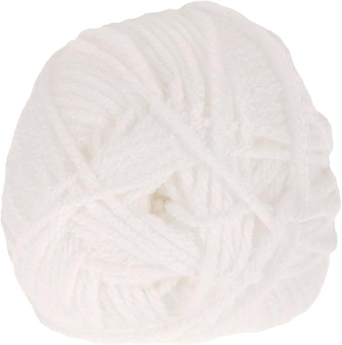 Yarn Bee Soft & Sleek Chunky - 5-Bulky - 100% Low Pill Acrylic, Yarn for Crocheting & Knitting Blankets, Hats, Sweaters, and More, Set of 2, 100 White