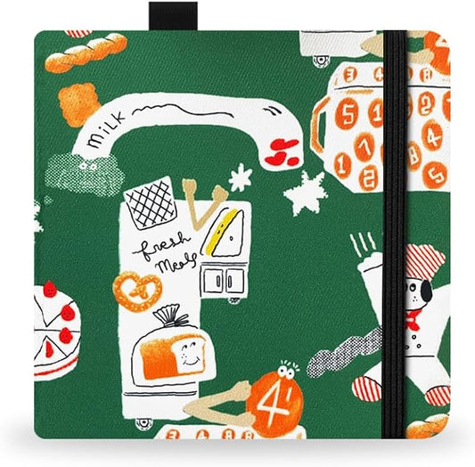 Square 5.1X5.1" 300gsm Watercolor Journal Hardbound 40pgs（20 Sheets Front Back 2 Textures）Travel Size for Calligrapher Colored Pencil Watercolor Sketch Handmade Cloth Cover Notebook Digital Dog