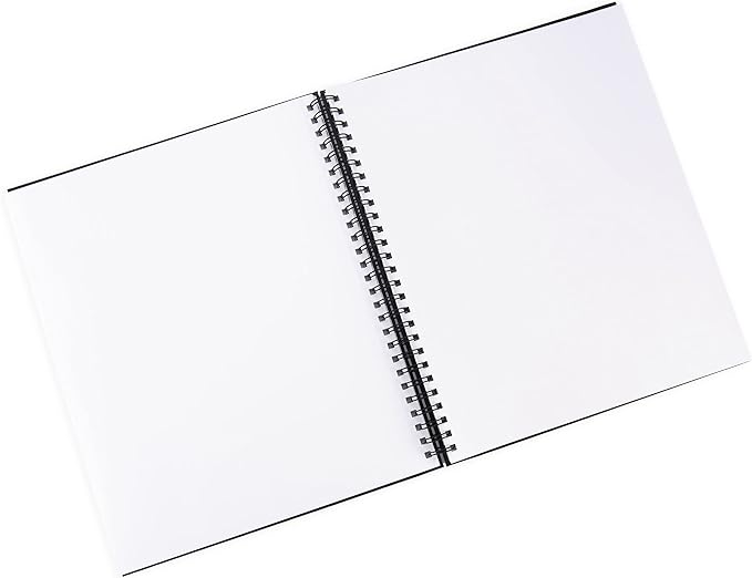 Pentalic - 11"x 14" Double Wirebound Sketchbook, 80 Sheets, Black