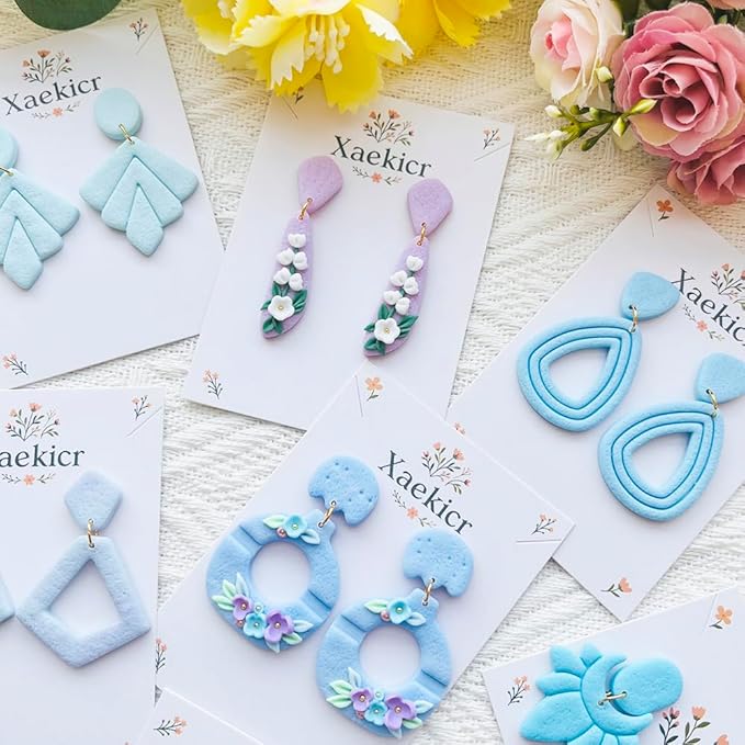 Xaekicr Abstract Shapes Polymer Clay Cutters Set – Clay Cutters for Polymer Molds, Clay Earring and Versatile Tools