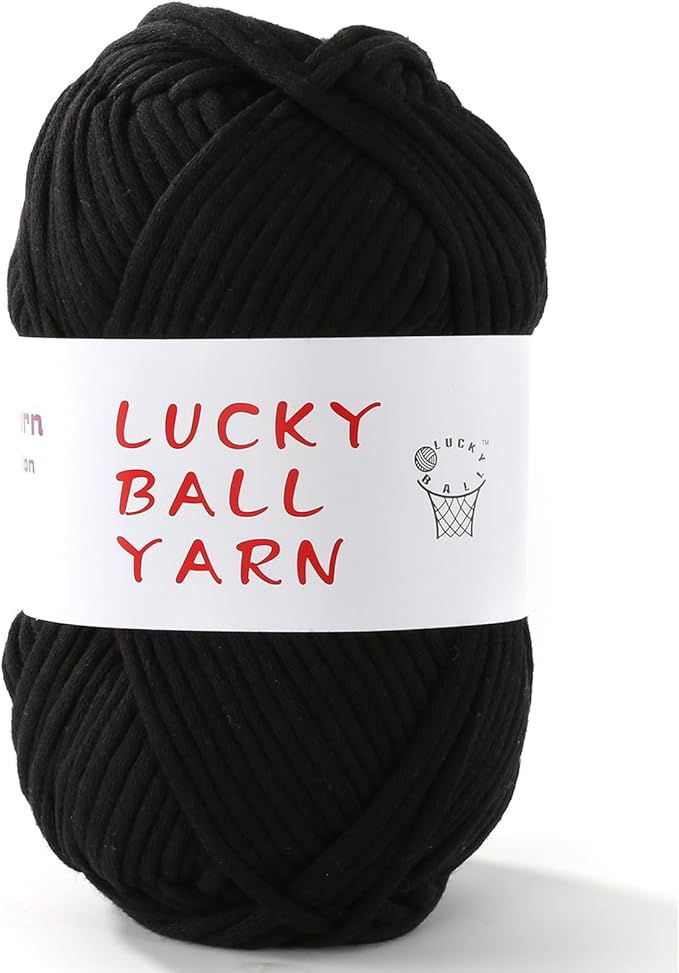 100g Soft Yarn for Crocheting,Crochet Yarn for Sweater,Hat,Socks,Blankets(Black)