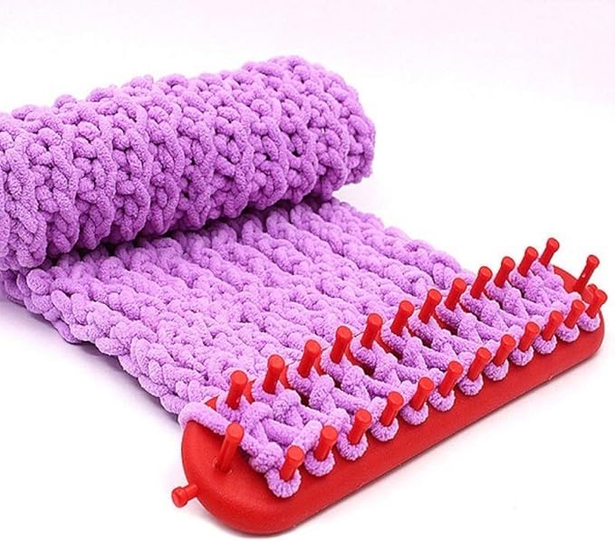 1 Set Portable Knitting Kit, Needle Scarf Knitter Weaving Loom Knitting Kit, Weaving Tool Sewing Accessories(Yellow)