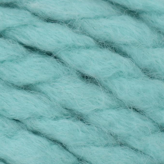 Estako Cozy Thick & Quick Yarn (4 Skeins Pack) 20% Wool 80% Acrylic Soft Super Bulky Weight #6 Knitting and Crocheting Yarn (4 x 3.52 Oz) / (4 x 65 Yrds) (54131-Water Green)
