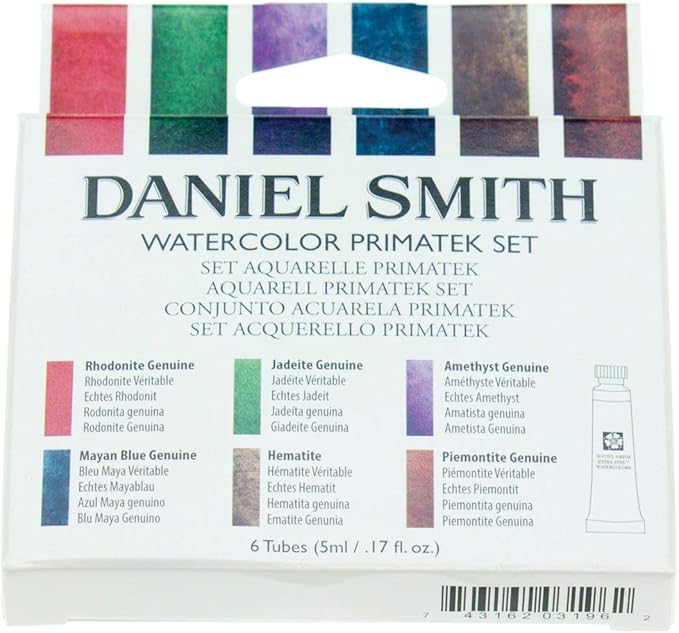 DANIEL SMITH Watercolor Set 5ml Tubes - Primatek Introductory Watercolor Set - 6 Tubes, 285610006, Blue, 0.17 Fl Oz (Pack of 6)