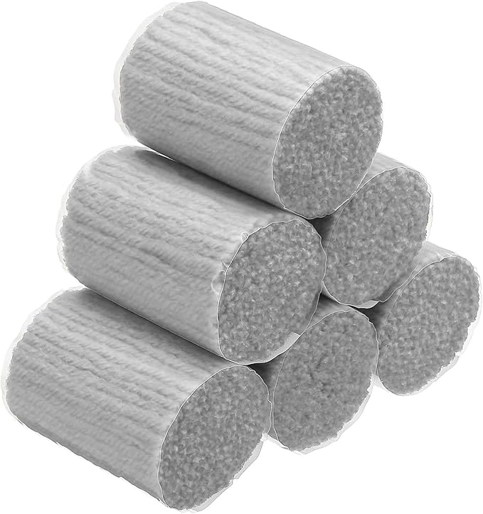 PATIKIL 6 Rolls Latch Hook Yarn, Latch Hook Kit Yarn Precut Hook Rugs Making Crochet Bundles for Latch Hook Rug Adults Beginners Tapestry DIY Craft, Light Gray