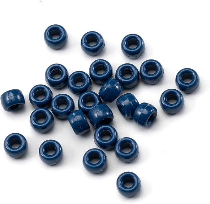 1000 Pcs Acrylic Pony Beads 6x9mm Bulk for Bracelet Necklace Jewelry Making Earring Hair Braiding Kandi Beads (Violet blue6)
