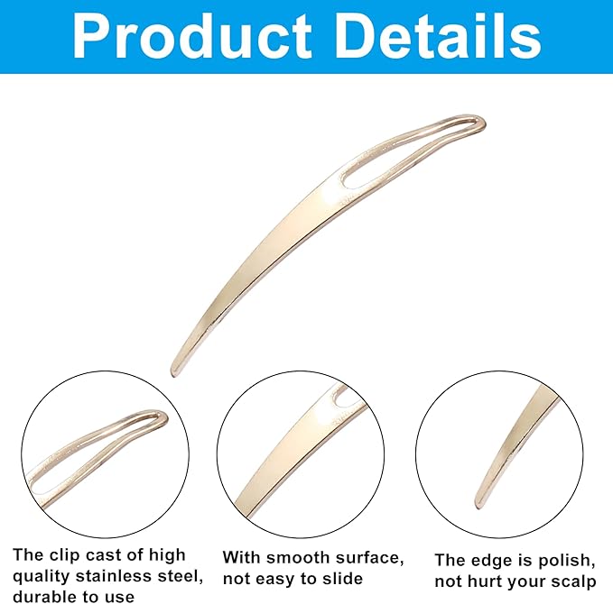 4 Pcs Interlocking Tool Sisterlock Retighten Tool Dreadlock Crochet Needle for Hair Dreadlock(Rose Gold)