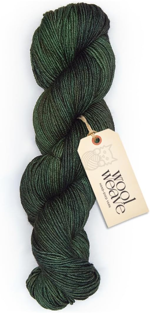 Superwash Merino Wool Yarn for Knitting & Crocheting - Premium Hand Dyed Yarns, 100gr, 240 Yards Dk Weight - Luxurious, Soft & Durable Moss Green Yarn