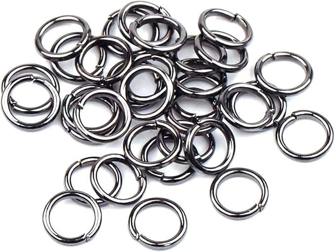 800 Pcs Jewelry Making Accessories Set with 100 Pieces Lobster Claw Clasp 200 Pieces Bead Tips Knot Covers and 500 Pieces Open Jump Ring Connectors DIY Jewelry Making Supplies Bracelets (Gun Black)