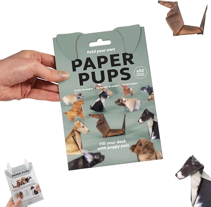 Diy Origami Paper Cats, 50 Sheets Diy Origami Paper To Fold 3d Cute Cat Figures (dog)