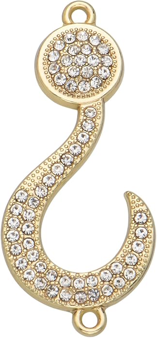 Pack of 20 Rhinestone Charms Gold Plated Pendants Pave Crystal Accessories for Necklace Bracelet Jewelry Making DIY Crafting