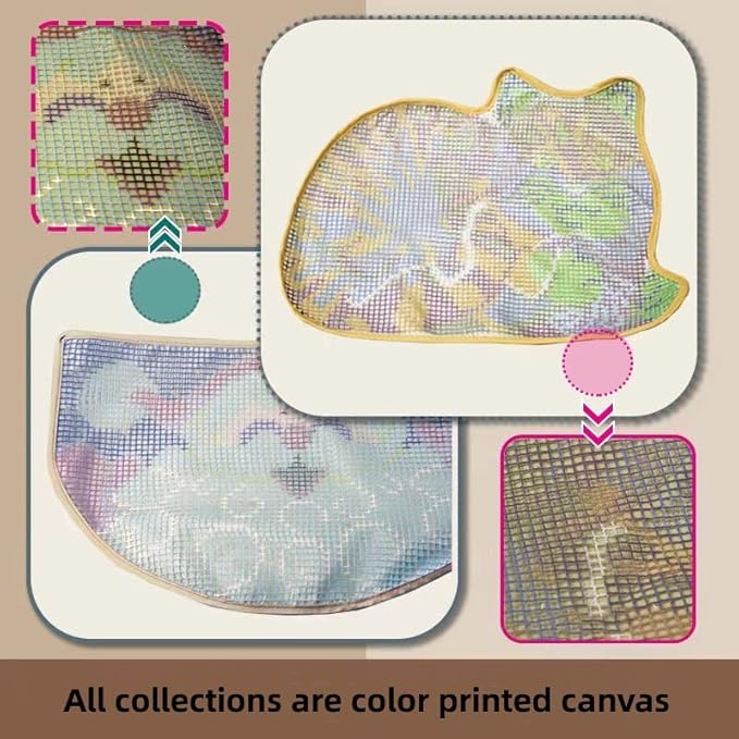 Larger Size Latch Hook Rug Kits Happy Easter Latch Hook kit Tapestry Embroidery Craft Kits for Beginners DIY Latch Hook Rug Kit Floor Mat Canvas Hobby & Craft 60x40cm