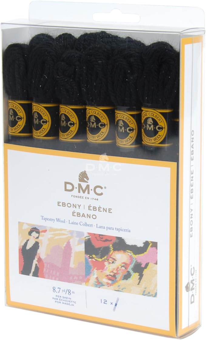 DMC Tapestry Wool - The Ebony Collection - 12 Count - 8.7 Yards Skeins