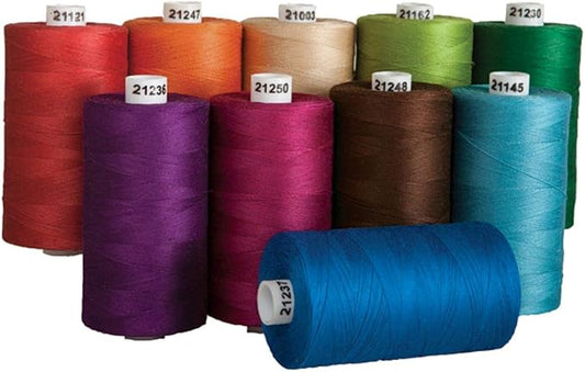 connecting threads 100% cotton thread sets - 1200 yard spools (set of 10 - bejeweled)