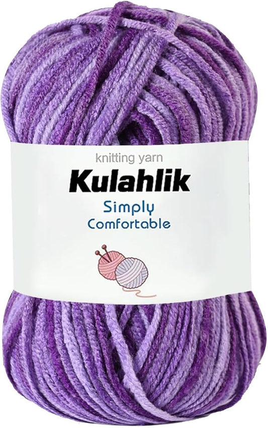 50g(1x50g) Acrylic Yarn for Crocheting and Knitting, Colorful Gradient Yarn Thread, 1 Rolls Skeins, Multicolor Hilo Acrílico, Perfect for DIY Crafts Project