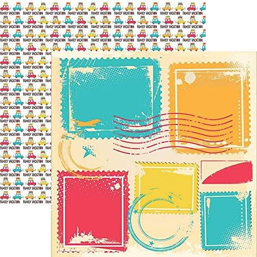 Reminisce Family Vacation Scrapbook Collection Kit Paper Crafts, Multi Color Palette