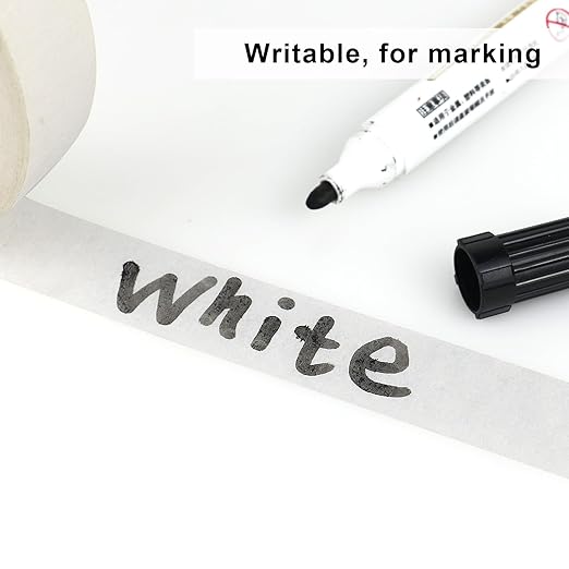 4 Pack White Artist Tape - Art Masking Tape for Watercolor Paper, Canvas Acrylic Painting, Curves, Framing, Paint, Gouache, Console - Acid Free Drafting Tape 1/2" (0.50") Wide - 360FT Total
