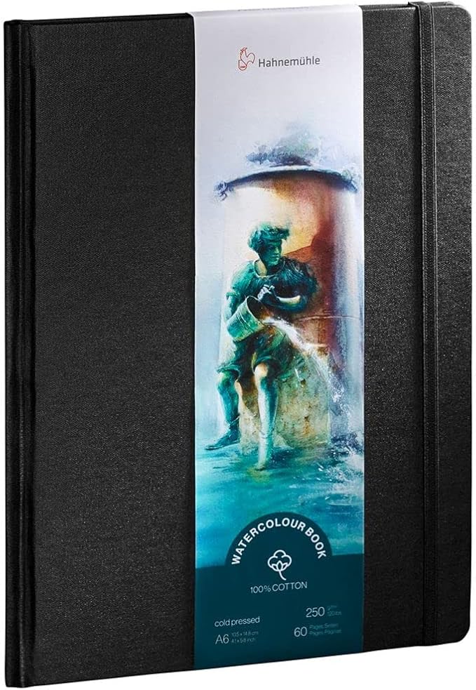 Hahnemuhle Watercolor Book, 100% Cotton, Cold Press 250gsm, A6 Portrait (10625350)