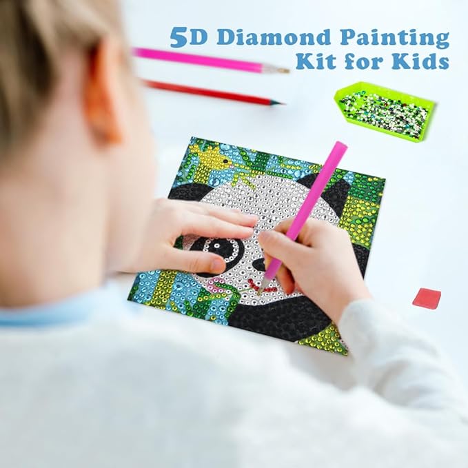 Labeol Diamond Art Kits for Kids Crafts for Girls Ages 6-8-10-12 Easy to DIY Creative Diamond Art Sticker Craft by Numbers Kits for Kids and Adult Beginners (Elegant)