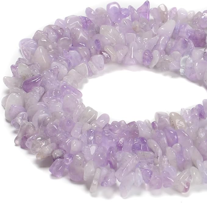 7-8mm Natural Purple Jade Crystal Gemstone Chips Beads Healing Crystals Waist Bracelets Necklace Kit Irregular Stone DIY Crafts Design Jewelry Making