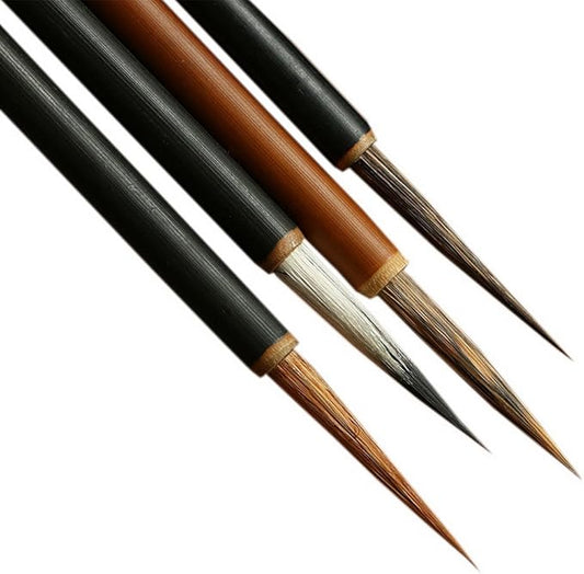 TIUSUTA Store Set of 4 Chinese Painting Brushes Set Flower Bird Line-Drawing Brushes