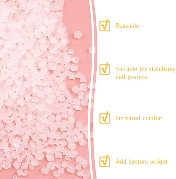 1.3lb Stuffing Beads, 8.8oz Weighted Beads for Stuffed Animals, Craft Poly Pellets Weighted for Stuffed Animals - 600g