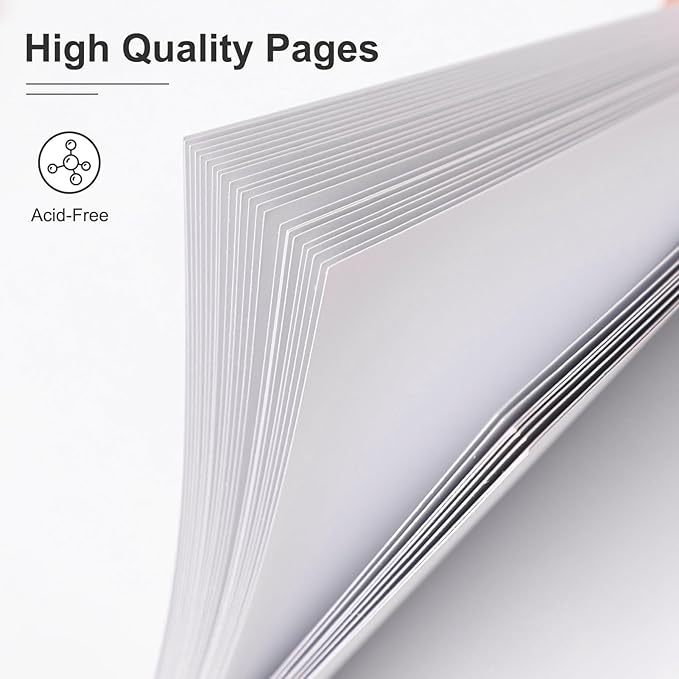 Scrapbook Photo Album 12x12 Inches 80 Pages Hardcover Kraft Paper Linen Cover Scrap Book Memory Book DIY Scrapbook Albums for Wedding Baby Boyfriend Travel Anniversary Family, LightBlue