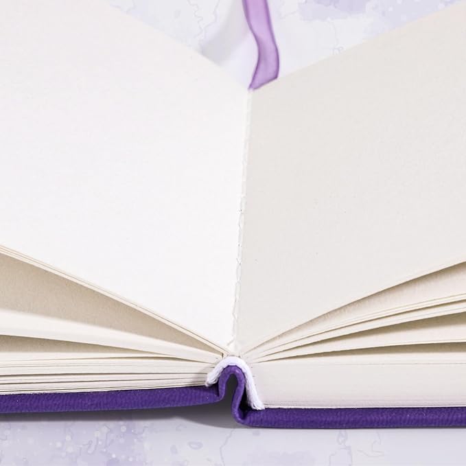 Hardcover Pocket Sketchbook, 5" x 5" Square Mini Sketchbook, 98lb/160gsm Heavyweight Tiny Sketch Book, 80 Sheets Small Travel Drawing Journal for Adults, Artist, Ideal for Gift (Purple)
