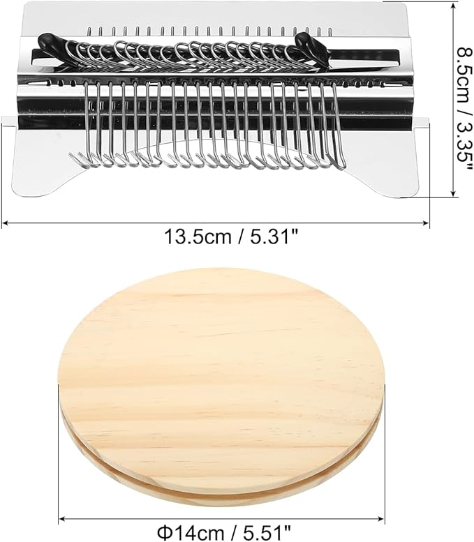 PATIKIL 21 Hooks Mini Weaving Machines Kit, Metal Quickly Small Darning Weave Tool with Accessories for Mending Knitting Stitching Clothes DIY, Style 1
