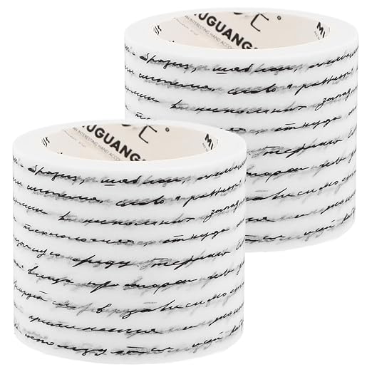 NOLITOY 2 Rolls Washi Scrapbooking Tape Vintage Gothic English Calligraphy Tape for DIY Crafts Arts Scrapbooking Album Journal Planners