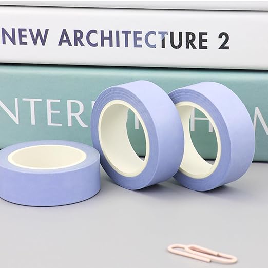 NatSumeBasics 3 Pastel Washi Tapes Solid Light Purple Washi Tape 32 Ft. Decorative Masking Tape Self-Adhesive Craft Tapes for Packaging Decor Scrapbooks DIY Gift (Light Purple)