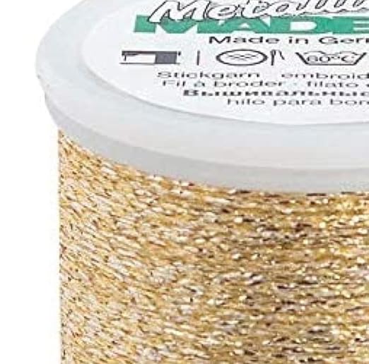 Madeira 9842-251 Metallic Nylon/Polyester Embroidery Thread, 40wt/220 yd, Textured Multi Gold Black