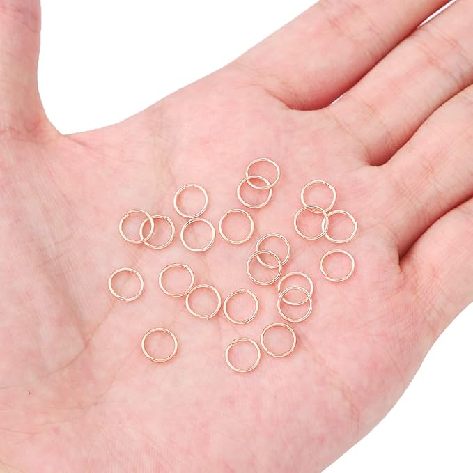 Rose Gold Plated Jump Rings Non Tarnish 7mm 300pcs for Jewelry Making Findings